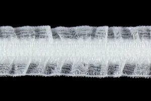 1/2"  White Ruffled Lingerie Strap Elastic