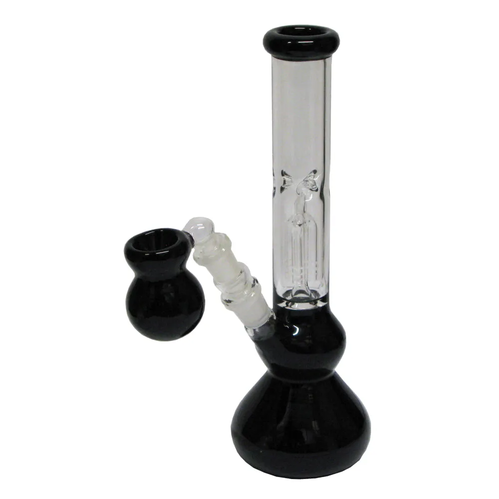 3 Tree Percolator - 25cm Glass Bong with Ice Pinch & Ash Catcher