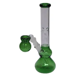 3 Tree Percolator - 25cm Glass Bong with Ice Pinch & Ash Catcher