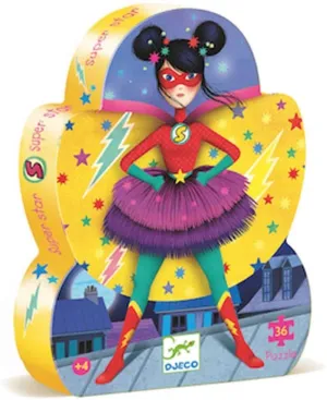36 Piece Super Star Silhouette Puzzle