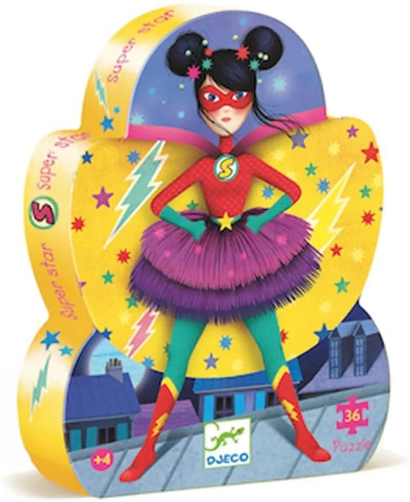 36 Piece Super Star Silhouette Puzzle