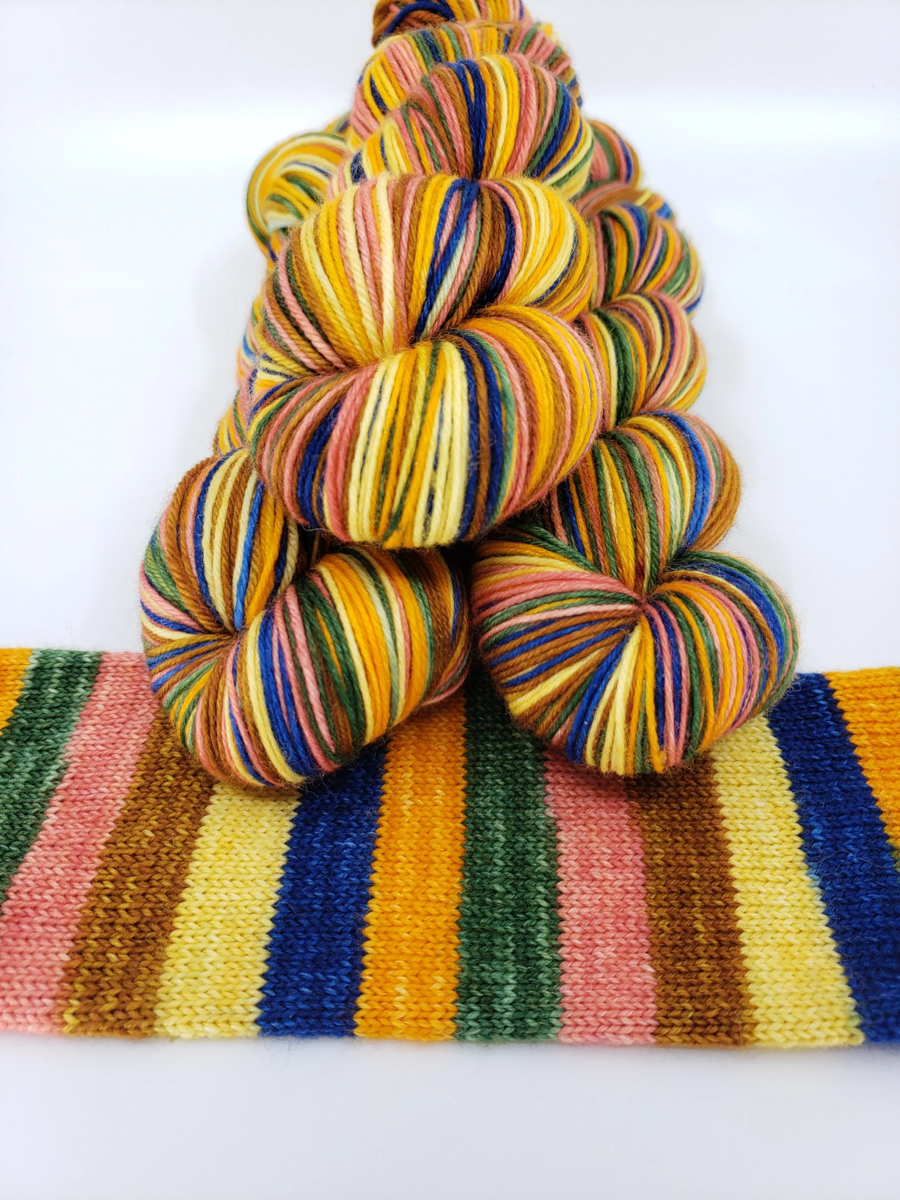 6 Enchanted Garden - Self-Striping - MS Sock 100