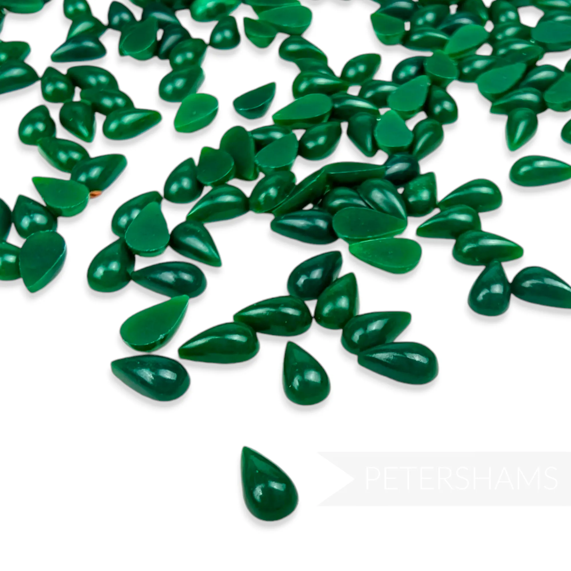 6x3mm Vintage 1980's Tiny Flat-Back Teardrop Faux Pearls - Approx. 288 Pieces