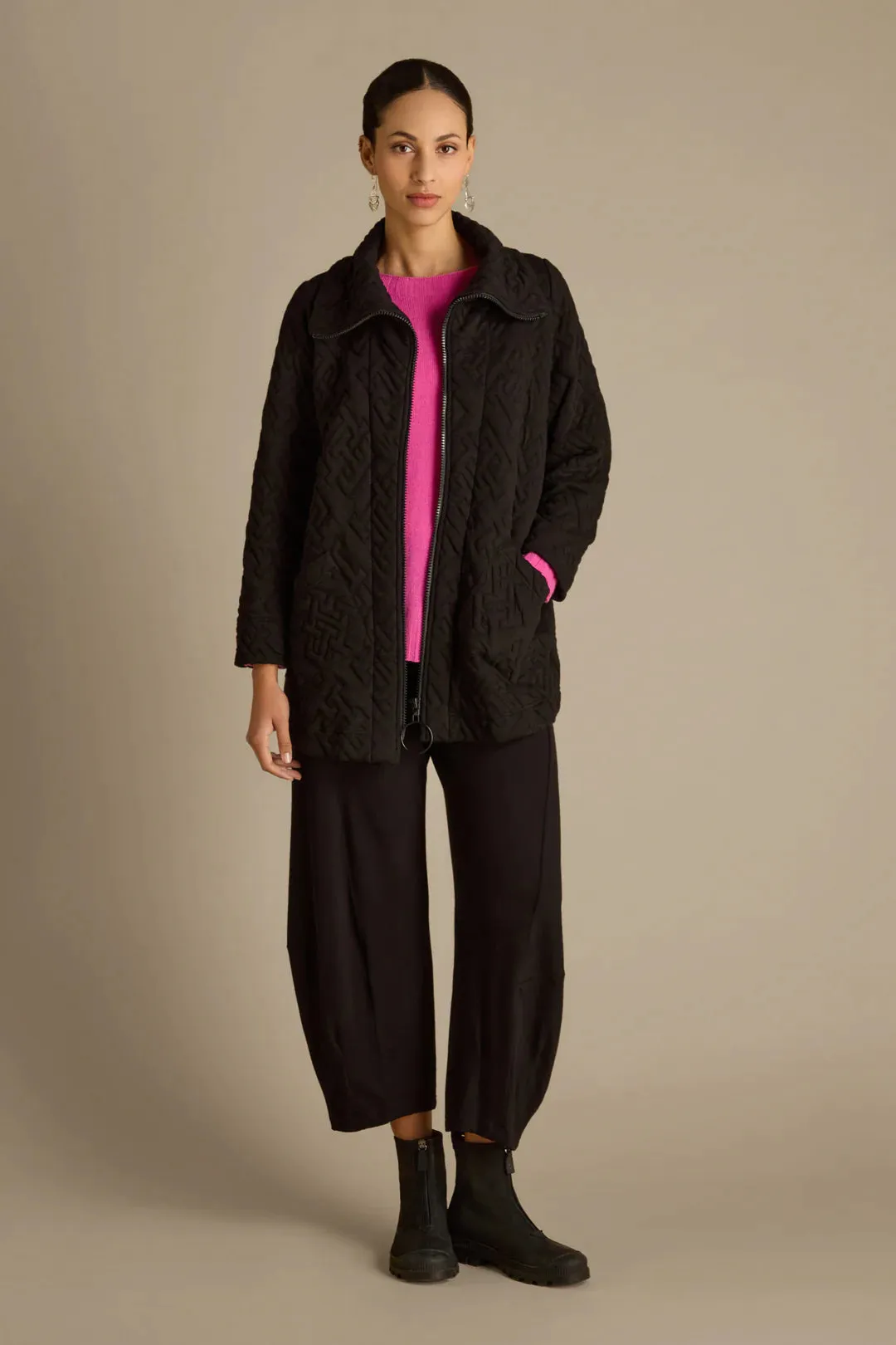 Abstract Quilted Cotton Jacket