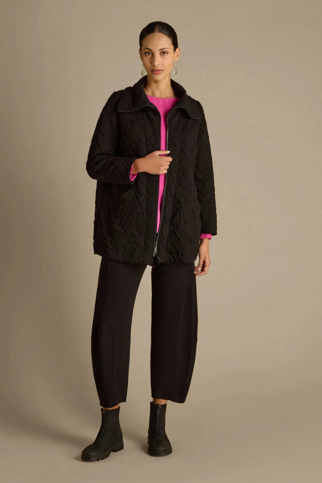 Abstract Quilted Cotton Jacket