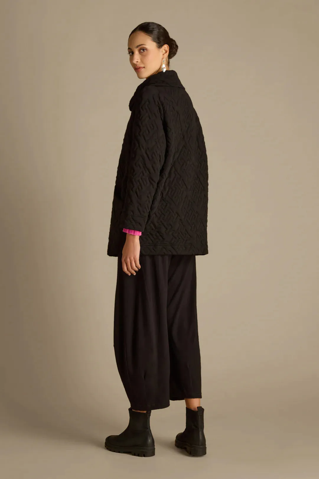 Abstract Quilted Cotton Jacket