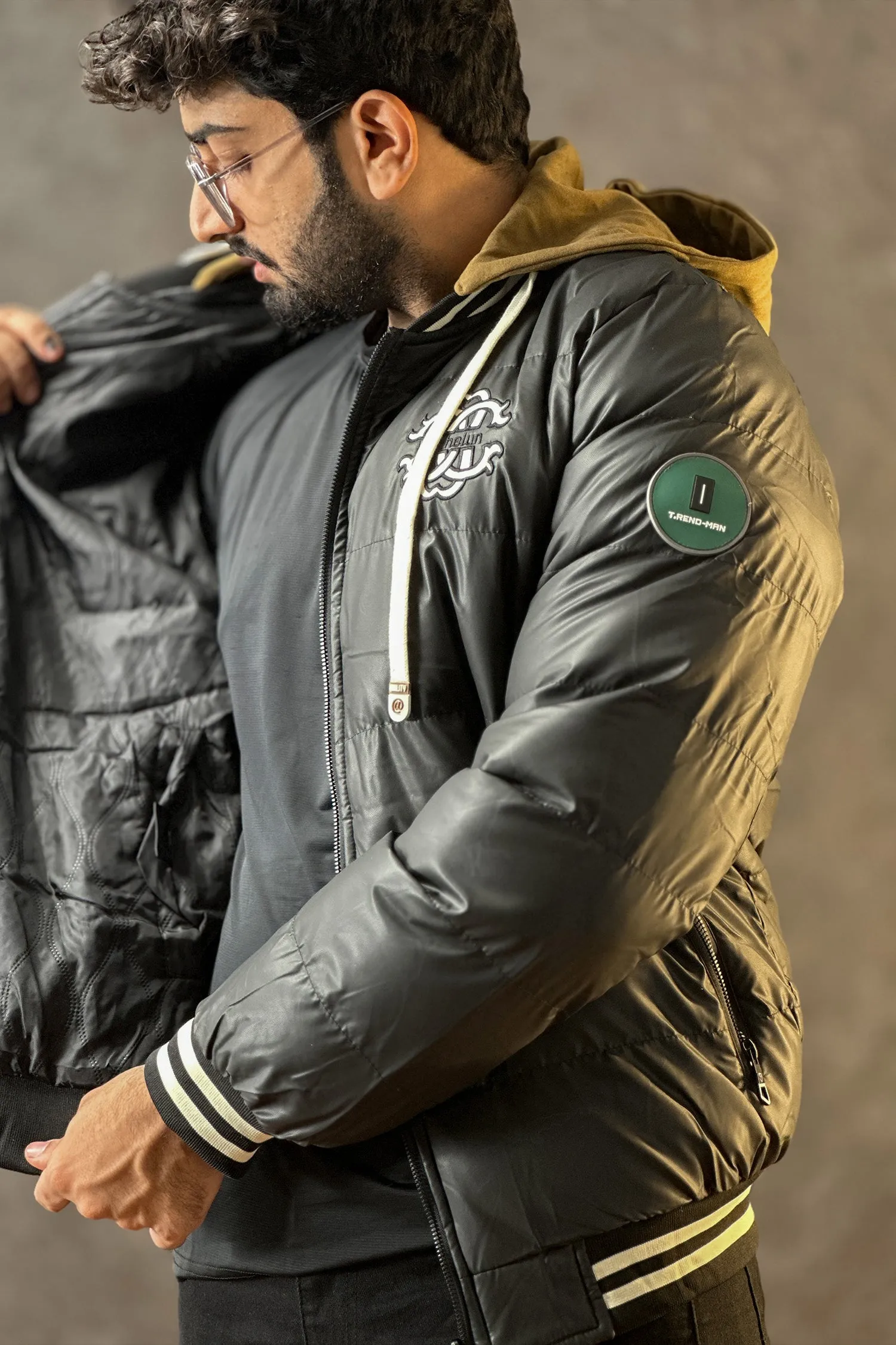 Aether Black Double Sided Puffer Jacket - 1124106