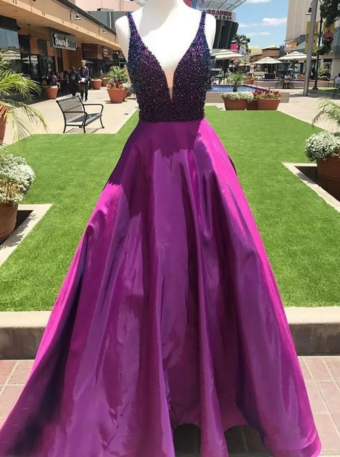 Affordable Prom Dress with Pockets, Evening Dress ,Winter Formal Dress, Pageant Dance Dresses, Graduation School Party Gown, PC0295
