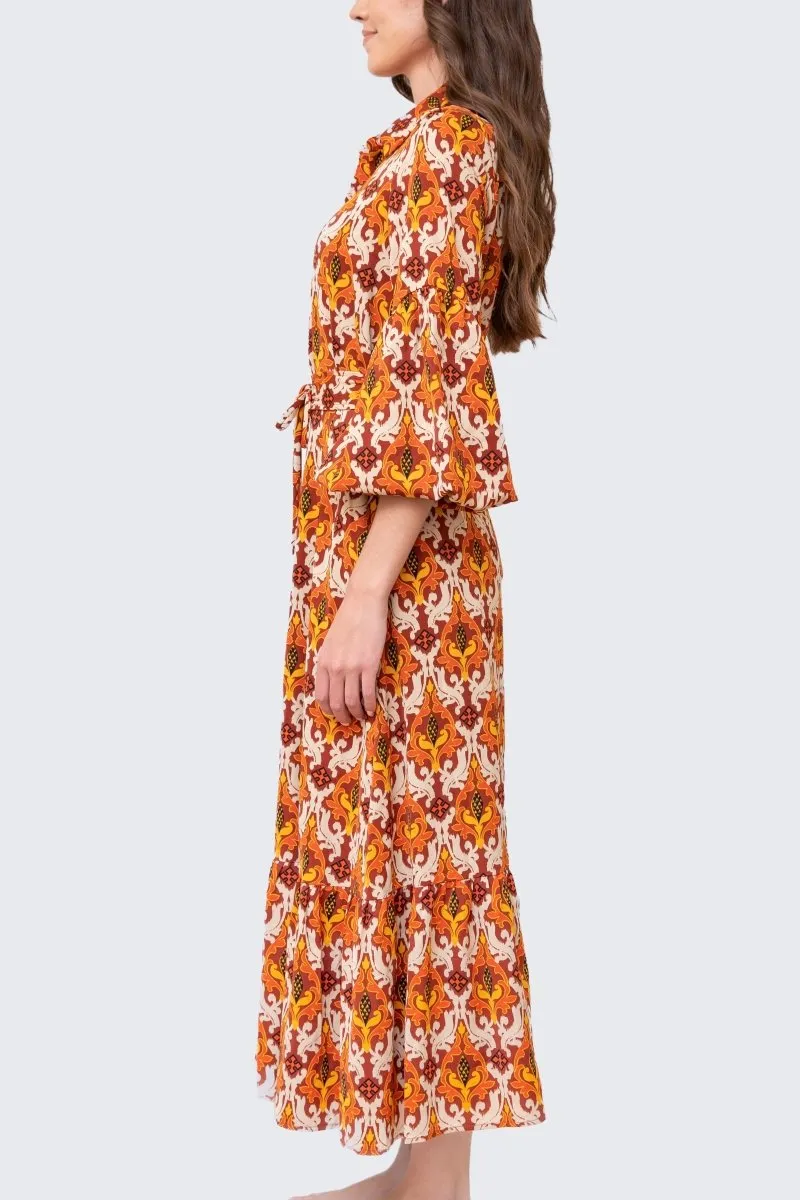 ALICE DRESS (BROWN/MULTICOLOR)
