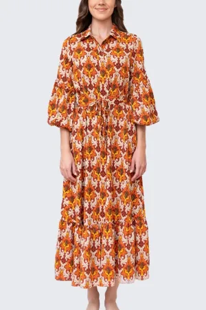 ALICE DRESS (BROWN/MULTICOLOR)
