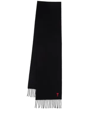 AMI Paris   Adc logo wool scarf 