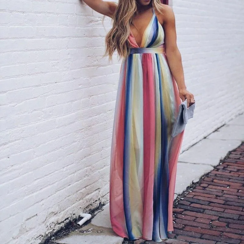 Angélique - Rainbow Long Dress