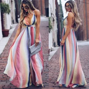 Angélique - Rainbow Long Dress