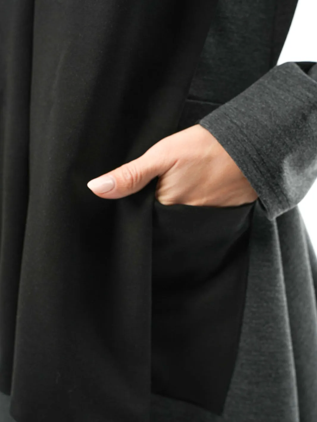 Asymmetric Coat With Scarf