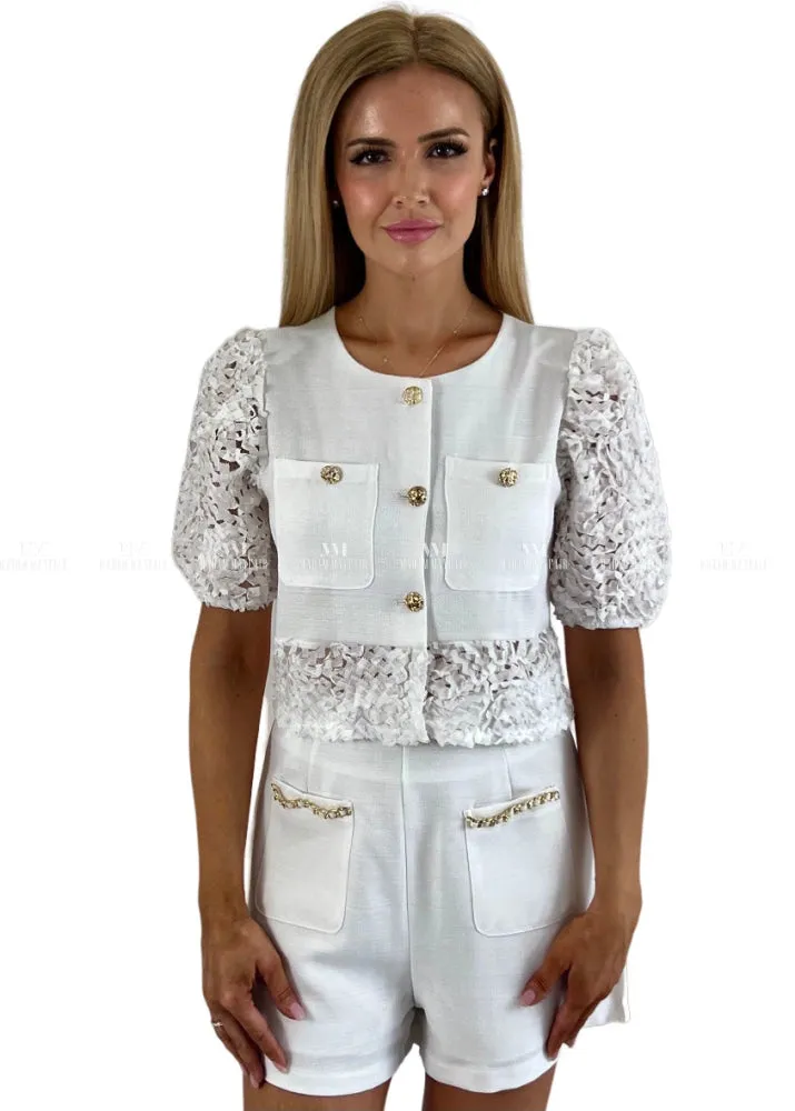 Bethany White Shorts Set