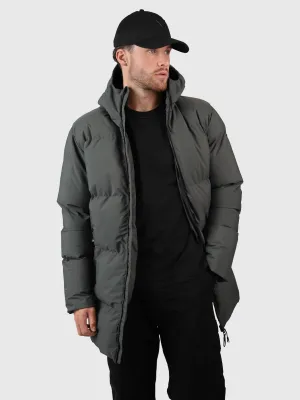 Bigmain Men Long Puffer Jacket | Mud Green