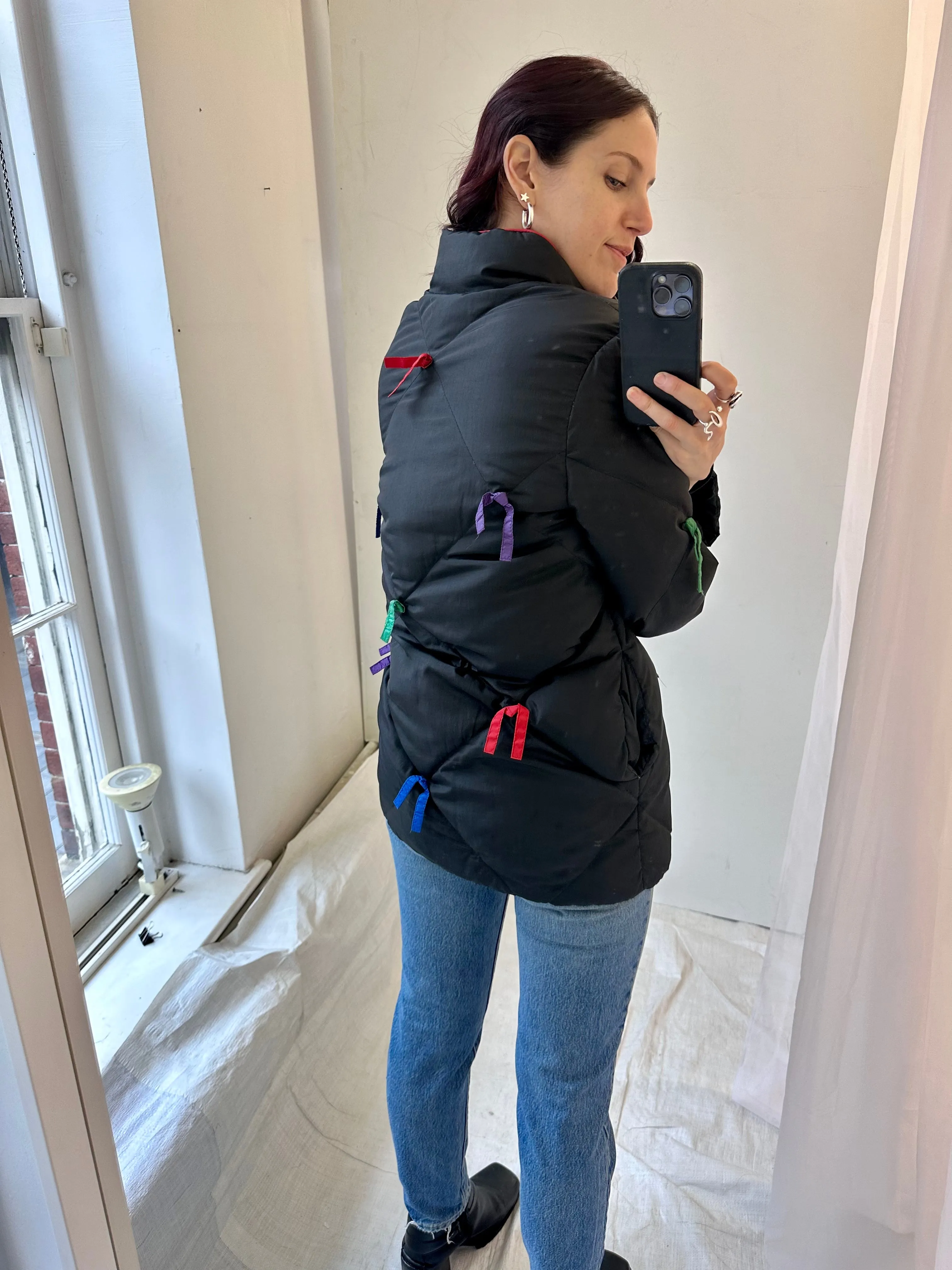 Bill Blass Ribbon Quilted Puffer Jacket