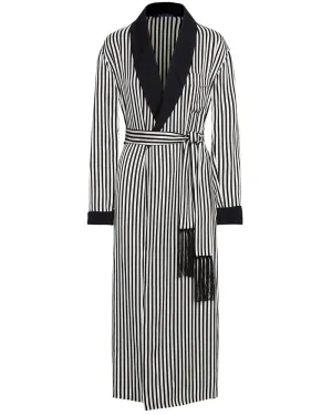 Black and White Stripe Kalpita Coat