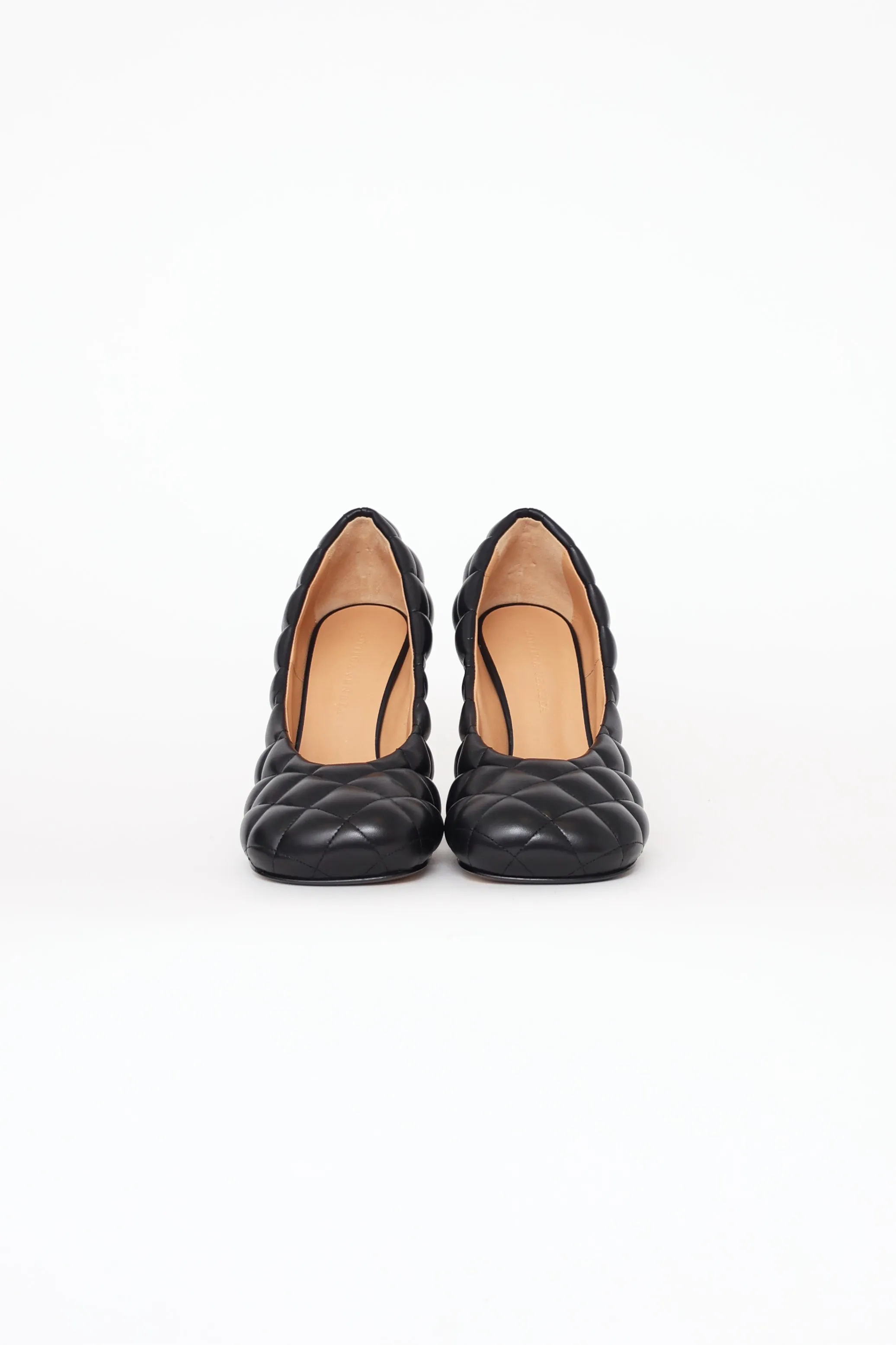 Black Padded Bloc Pumps