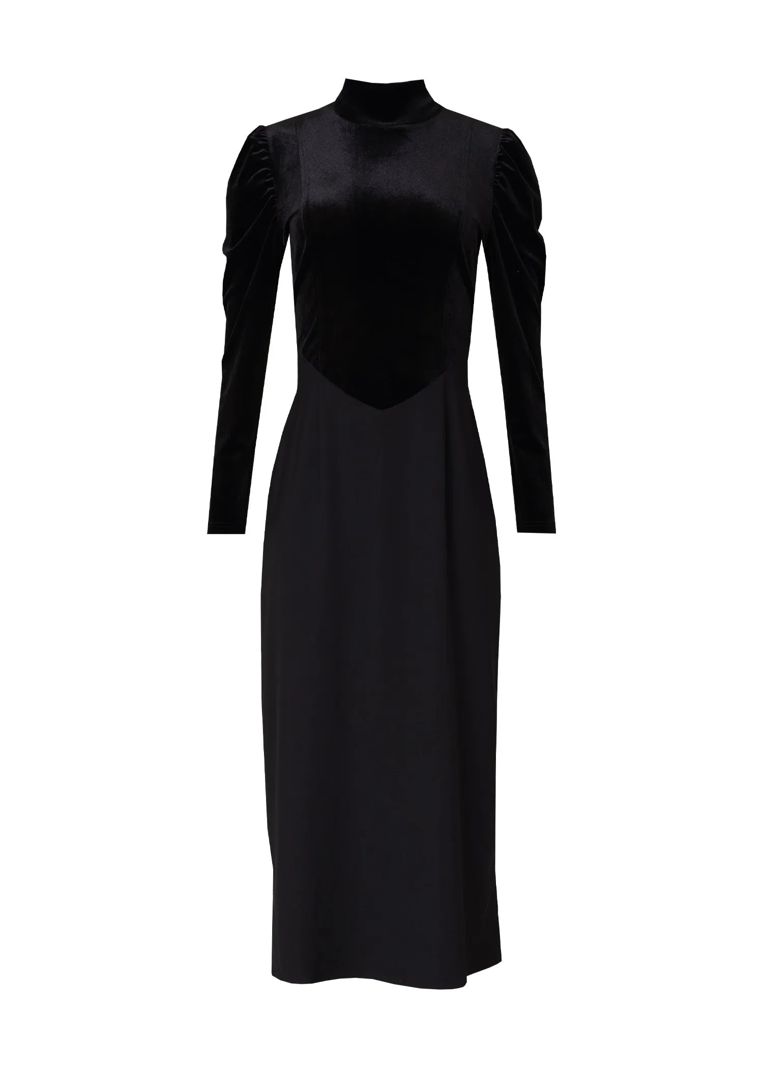 Black Two Tone Velour Maxi