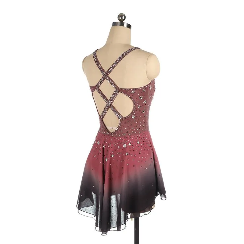 Brown Competition Figure Skating Dress BSU61121 Size Small