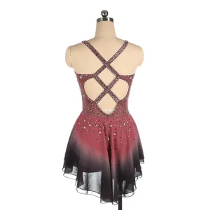 Brown Competition Figure Skating Dress BSU61121 Size Small