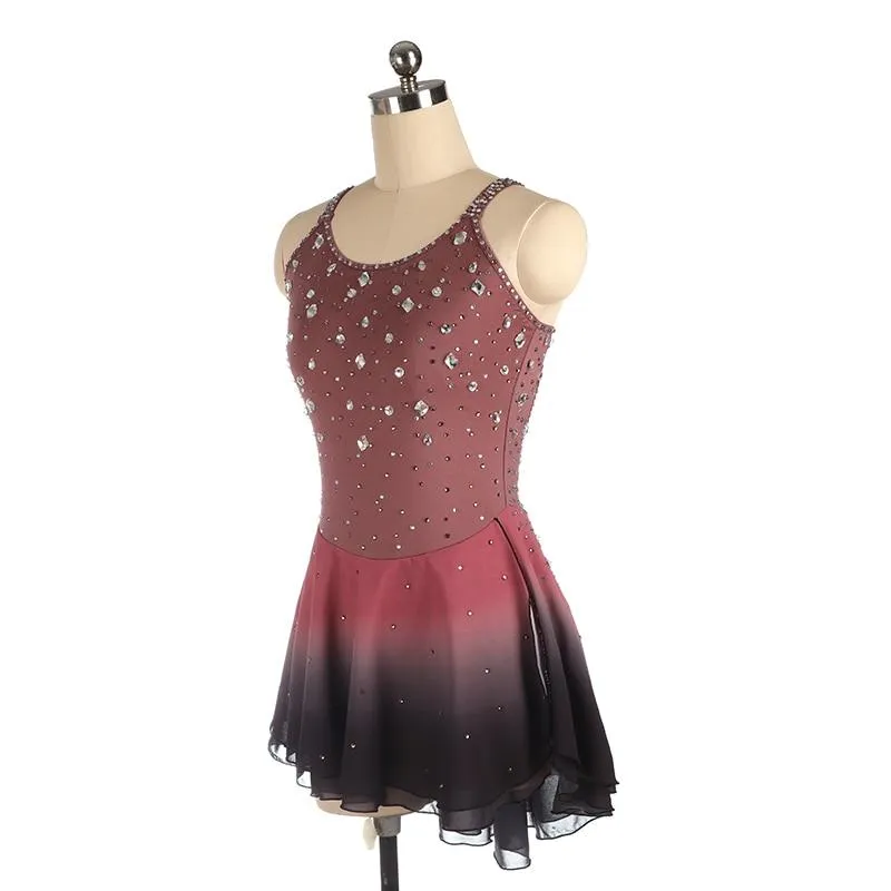 Brown Competition Figure Skating Dress BSU61121 Size Small