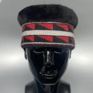 (C) Headband - Parker; Bear Track, Red/Blk, 18"