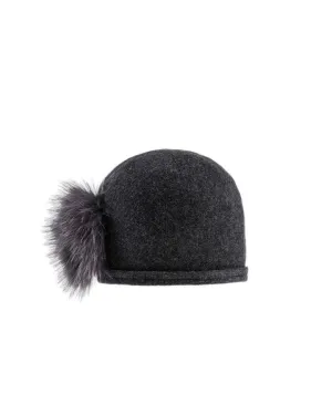 Canadian Hat CiCi Wool Beanie Side Pom