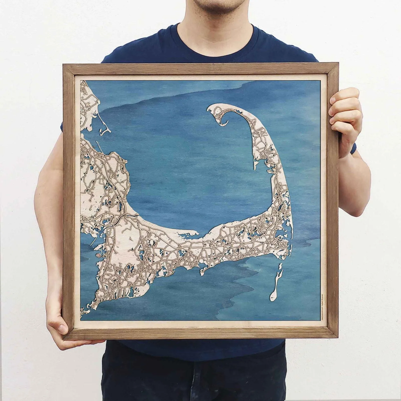 Cape Cod Wooden Map