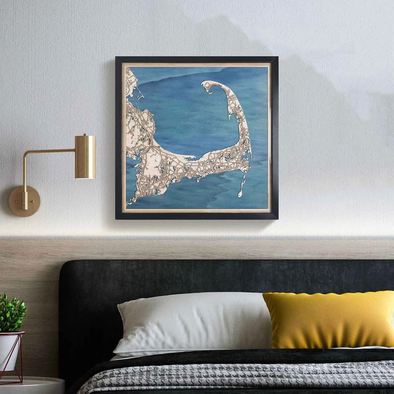 Cape Cod Wooden Map