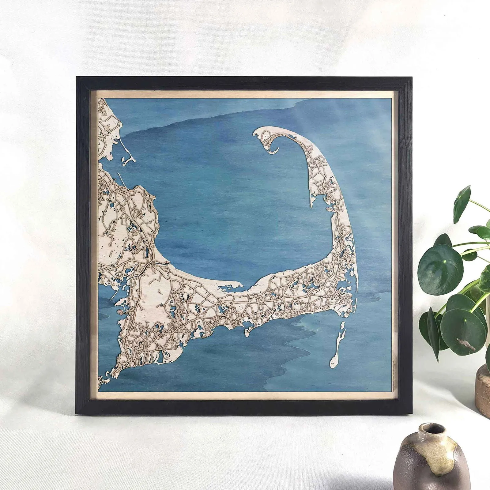 Cape Cod Wooden Map