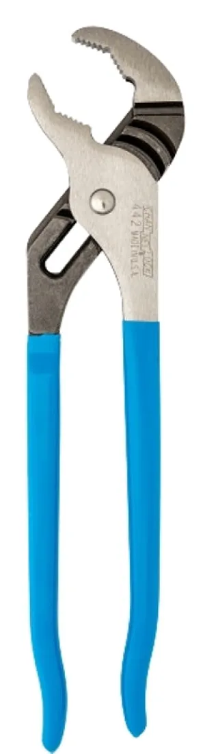 CHANNELLOCK 442 Tongue and Groove Plier, 12 in OAL, 2-1/4 in Jaw Opening, Blue Handle, Cushion-Grip Handle :CD: QUANTITY: 1