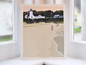 Chatham Lighthouse Kids Art Print 8" x 10" Wall Poster By Alan Claude - Massachusetts
