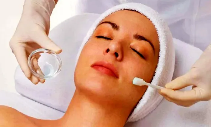 Chemical peel and LED light combo