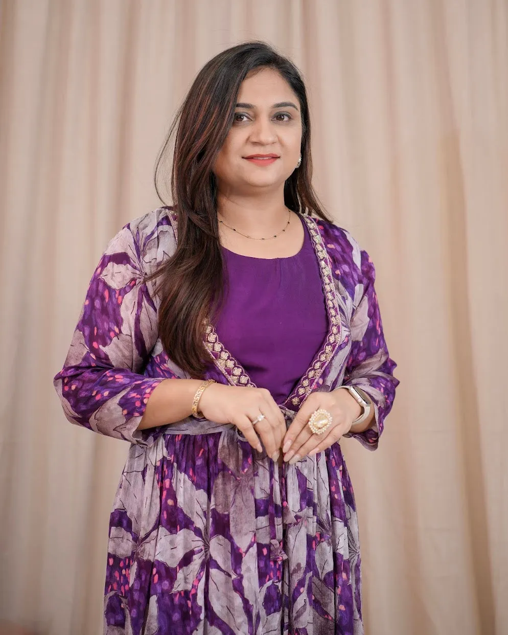Chinnon Floral Indowestern Set