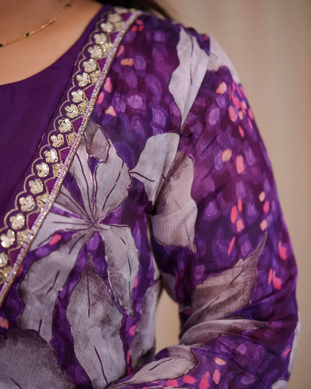 Chinnon Floral Indowestern Set