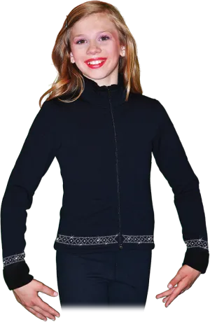 Chloe Noel J11 Polartec Fleece Fitted Youth Crisscross Crystals