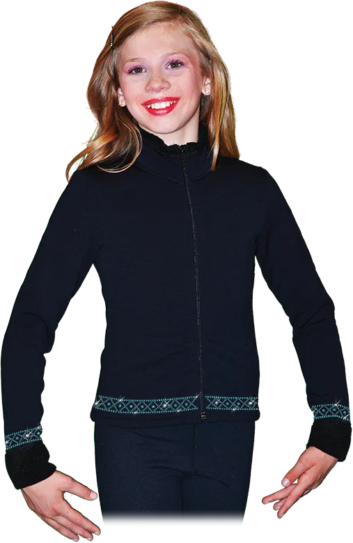 Chloe Noel J11 Polartec Fleece Fitted Youth Crisscross Crystals