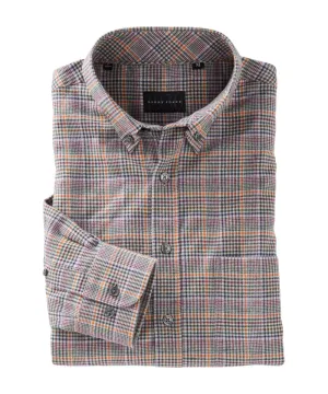 Clevenger Brushed Cotton Plaid Long-Sleeve Sport Shirt