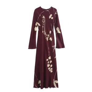 Coline High Neck Floral Maxi Dress
