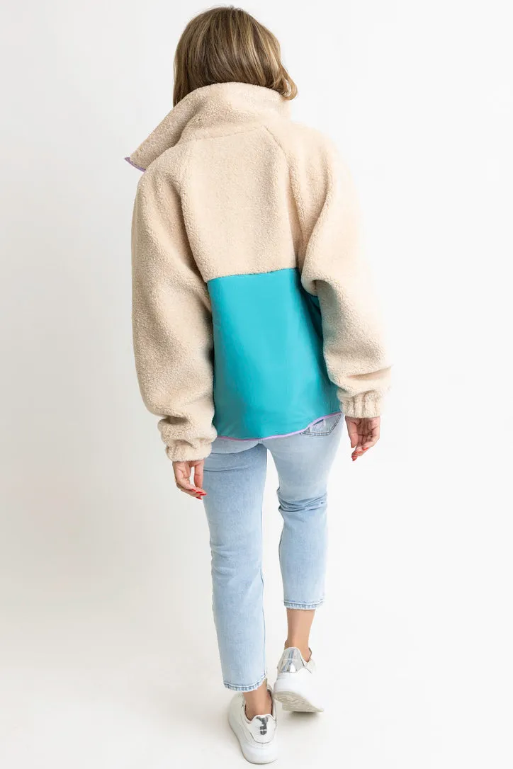 Color Block Retro Fleece Jacket