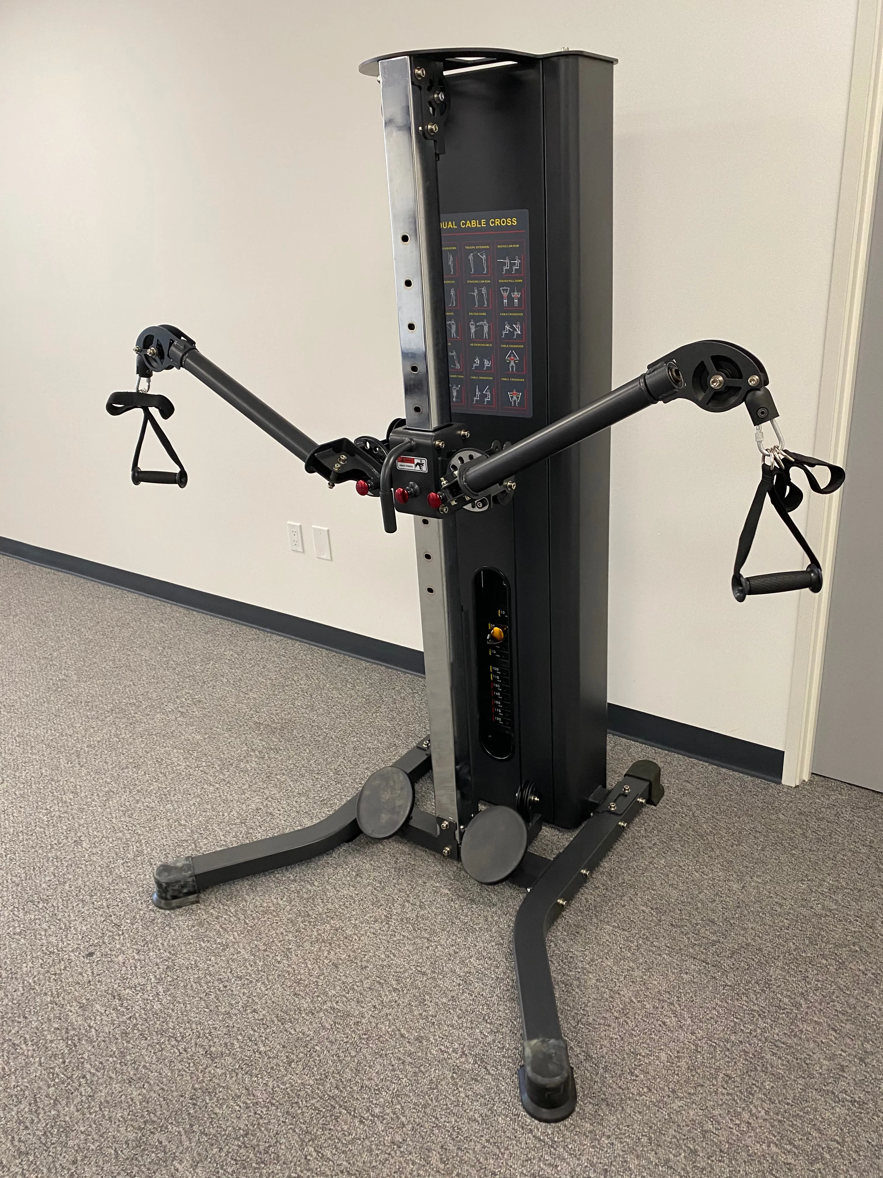 Compact Functional Trainer Dual Handle Adjustable Cable Column