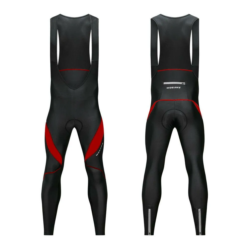 Cycling Bib Trousers Autumn Winter Thermal 3D Gel Padded Cycling Bib Pants Mountain Bike Pants Bicycle Tights