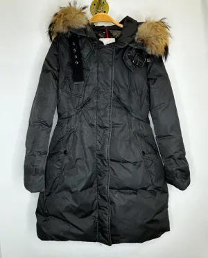 Down Puffer Coat with Fur Collar