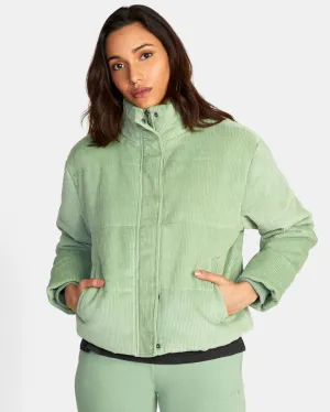 Eezeh Corduroy Puffer Jacket - Basil