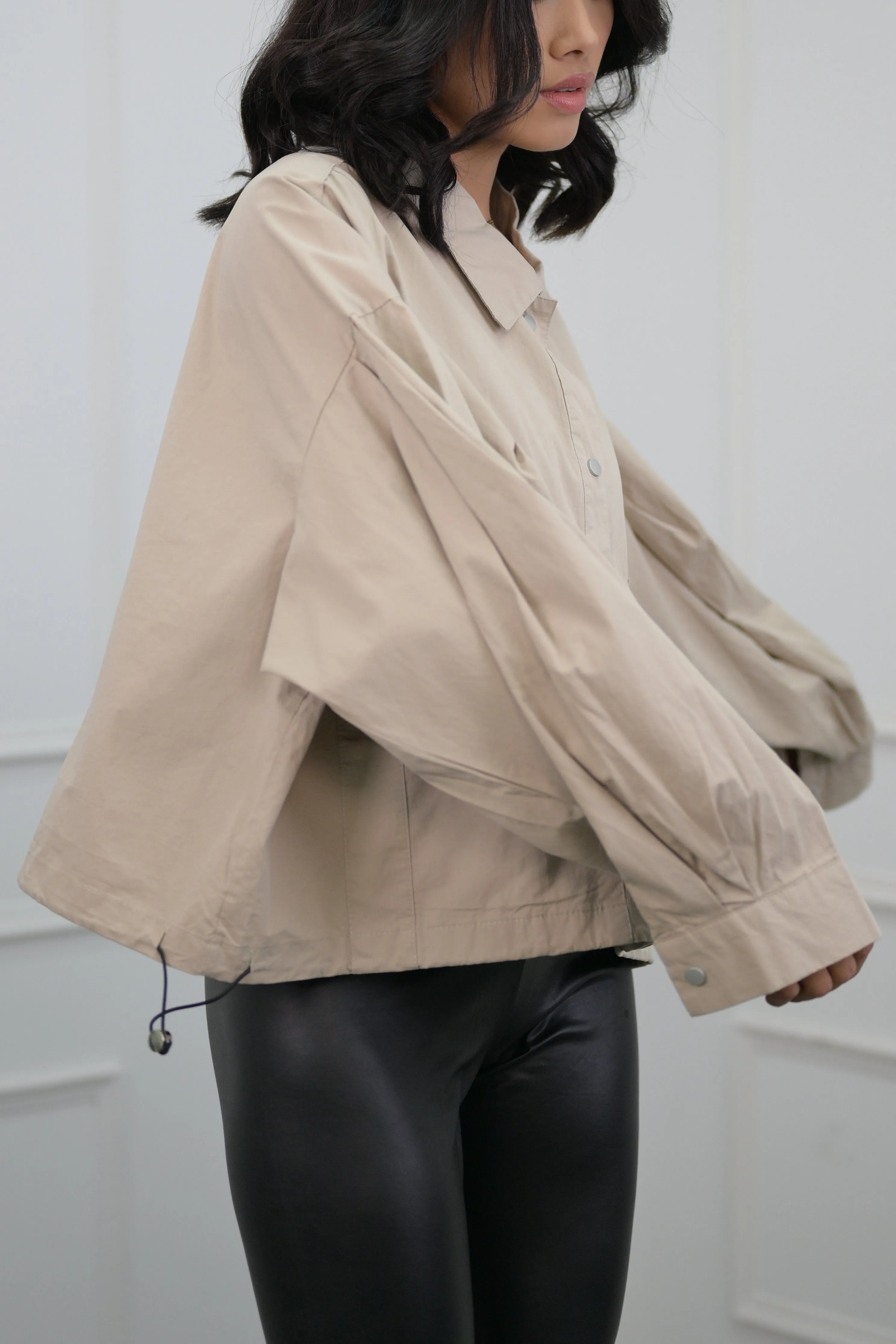 Effortless Canvas Oversized Shirt