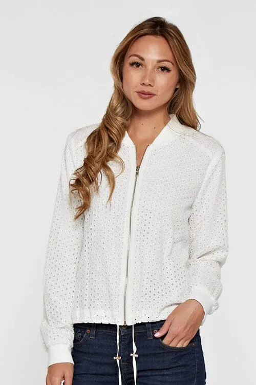Elle Eyelet Bomber