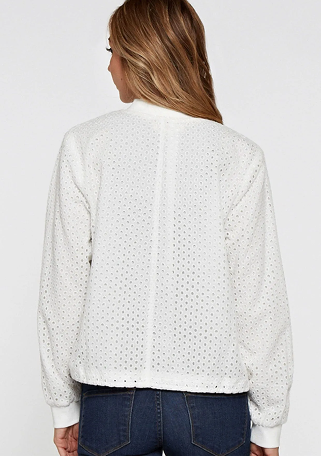 Elle Eyelet Bomber
