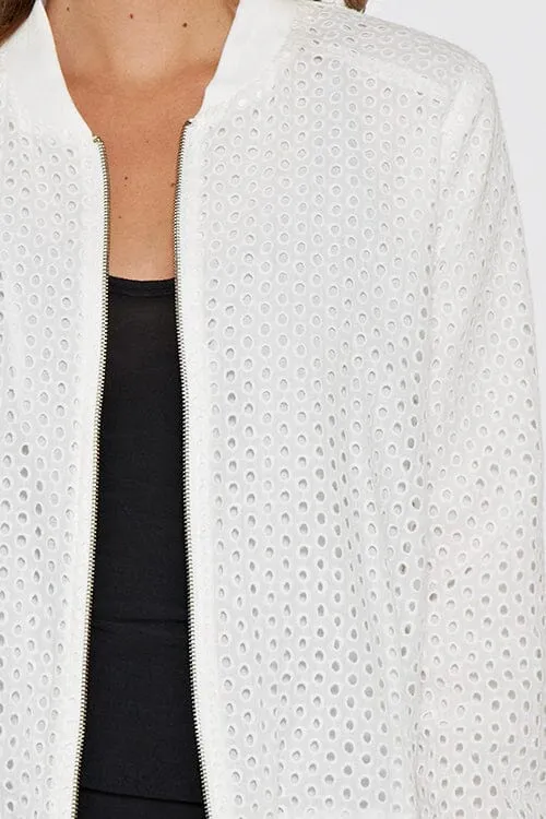 Elle Eyelet Bomber